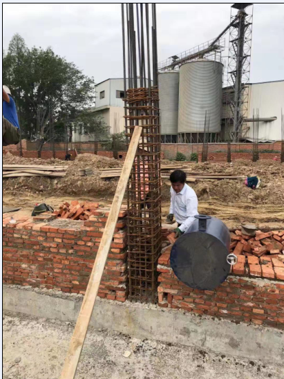 湖北省仙桃市胡幼松烈士纪念碑施工现场